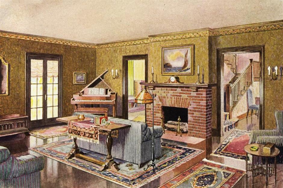 1920s Country House Living Room 1920